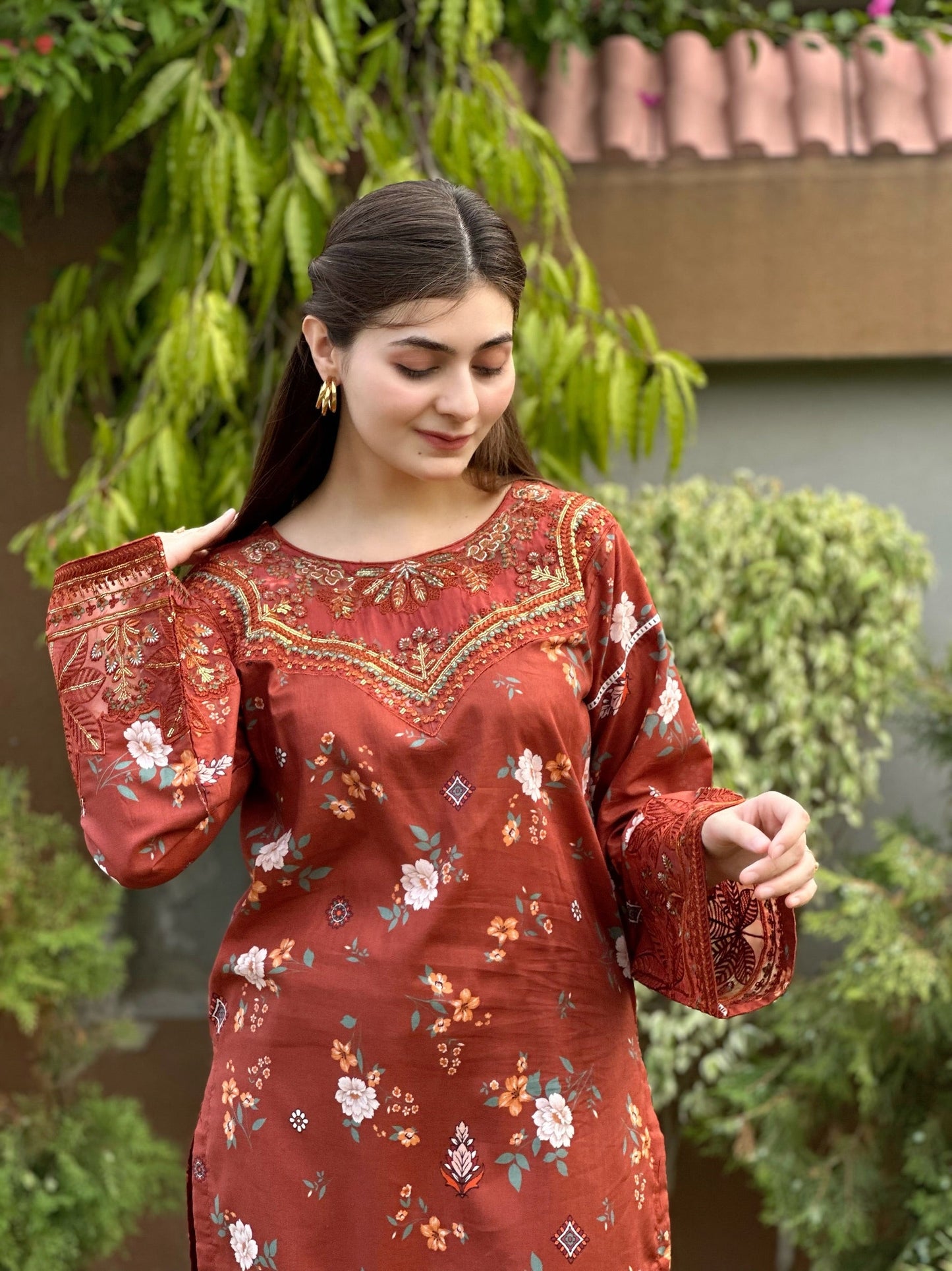 RkS  2Piece Embroidered Stitched Suit