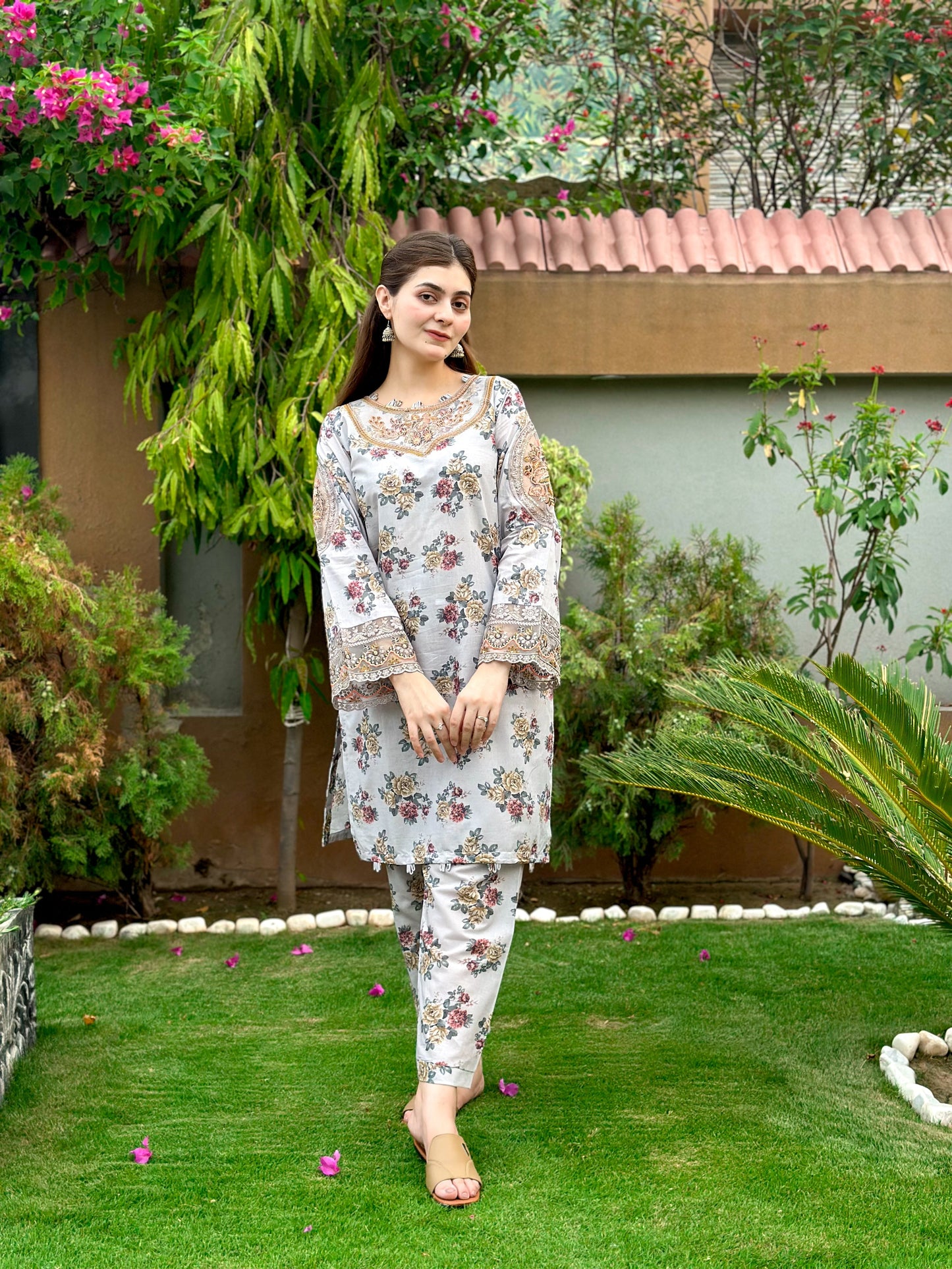 RkS  2Piece Embroidered Stitched Suit