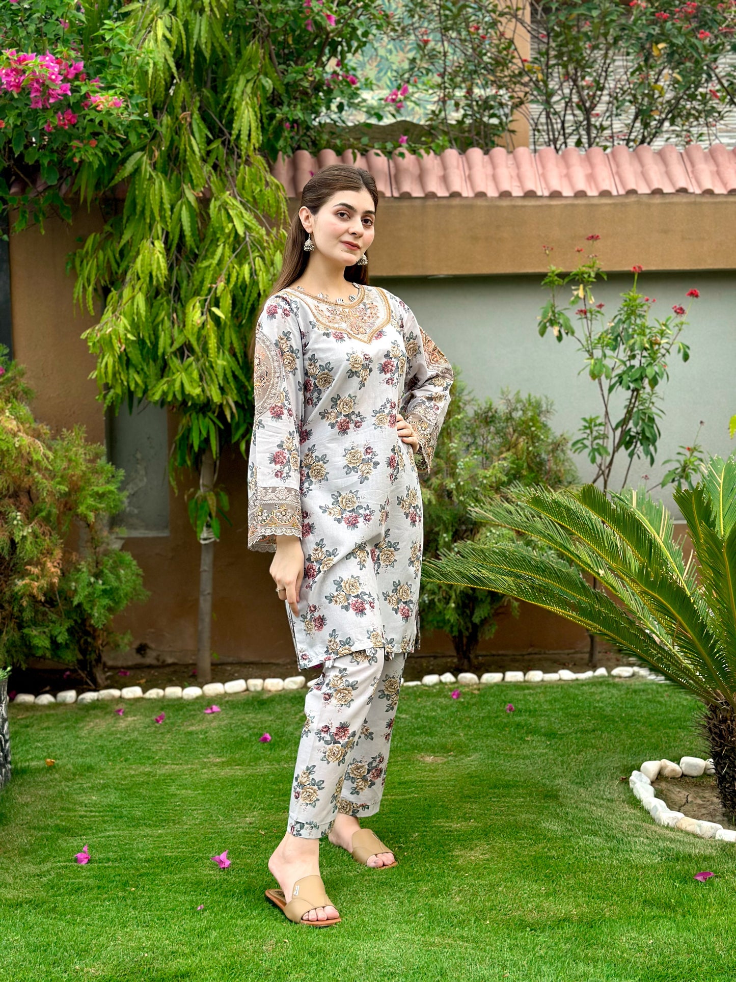 RkS  2Piece Embroidered Stitched Suit